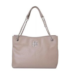 Tory Burch Britten Triple Compartment Tote in Gray NEW WITH TAGS